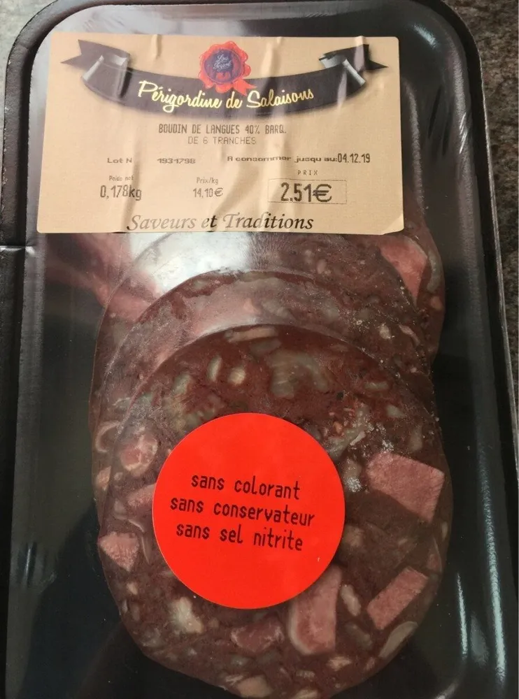 Boudin de langues 40%