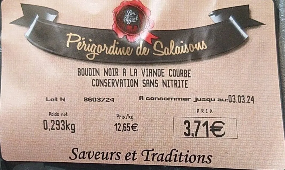 Boudin à la viande