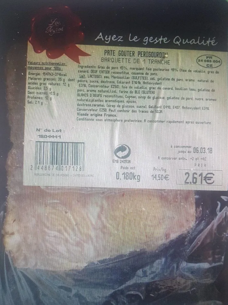 Pate goûter perigourdin