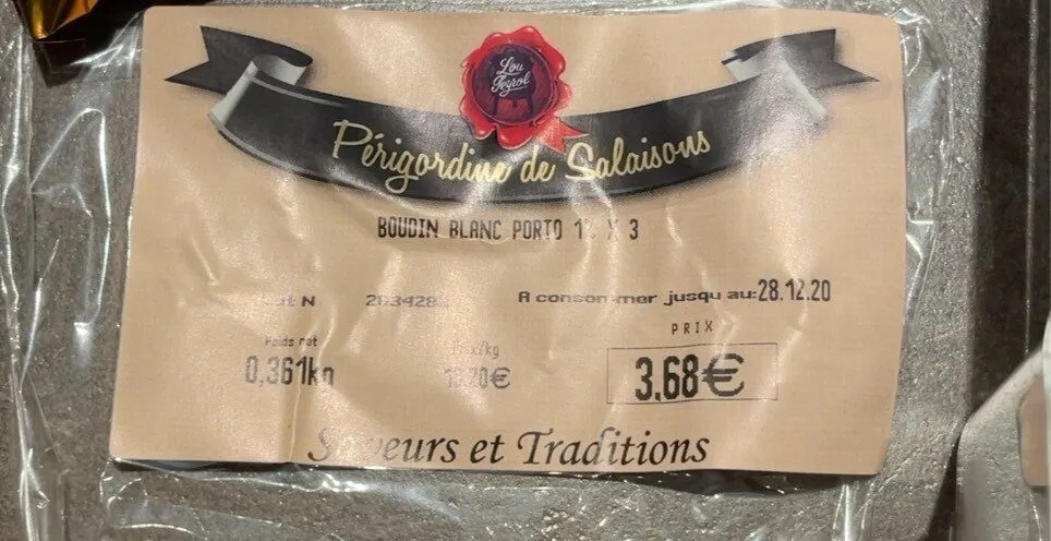 Boudin blanc porto