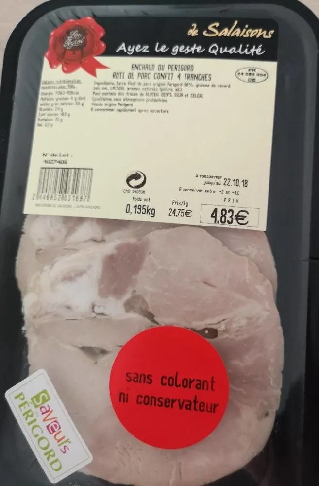 Rôti de porc confit