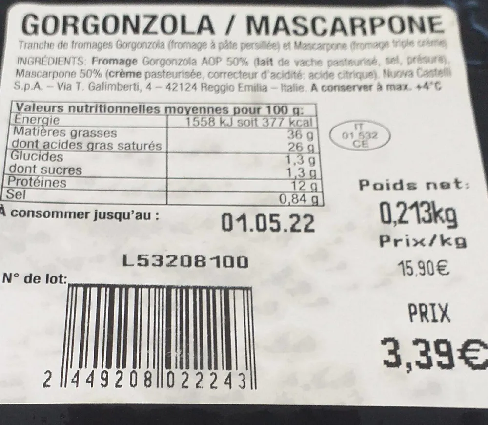 GORGONZOLA/MASCARPONE