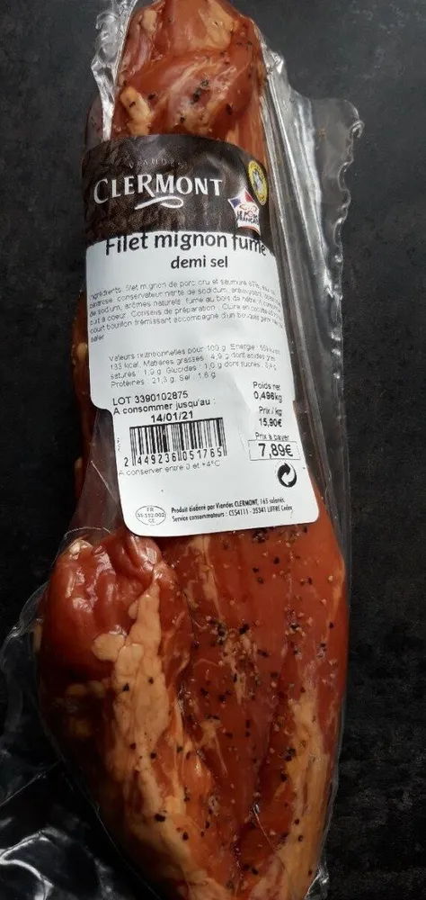 Filet mignon fumé (demi sel)