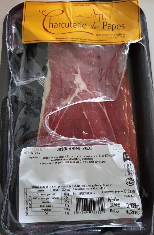 Jambon Serrano Tranché