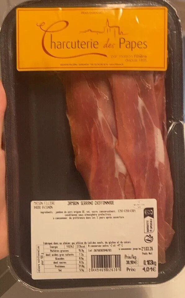 Jambon serrano chiffonade