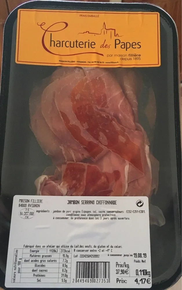 Jambon serrano chiffonnade