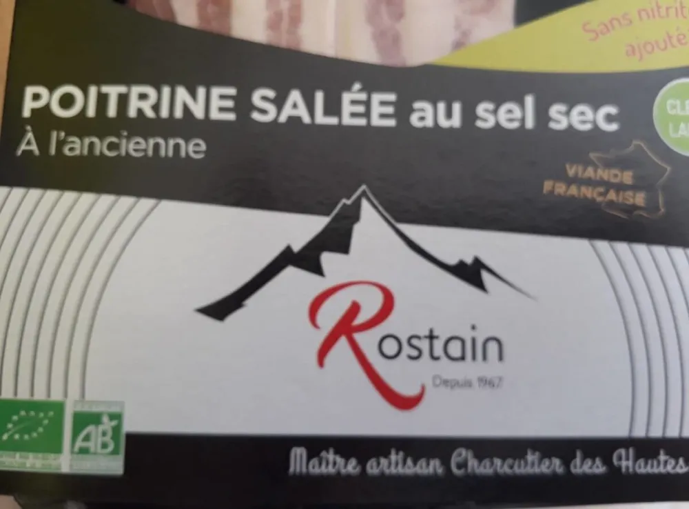 Poitrine salée au sel sec