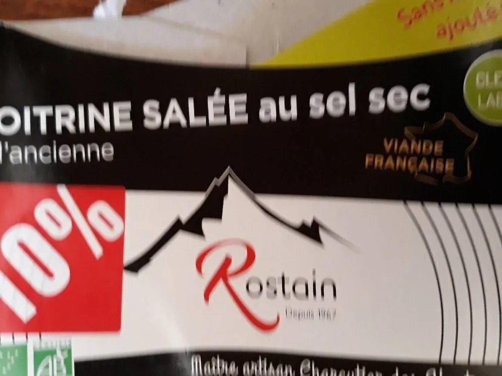 poitrine salée au sel sec