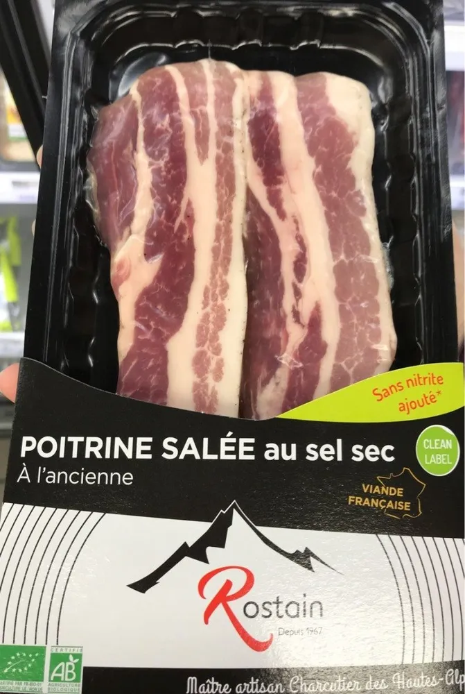 Poitrine salée au sel sec à l'ancienne