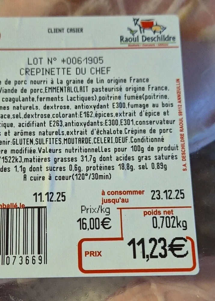 Crepinettes du chef