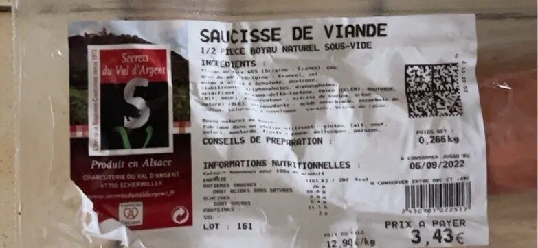 Saucisse de viande