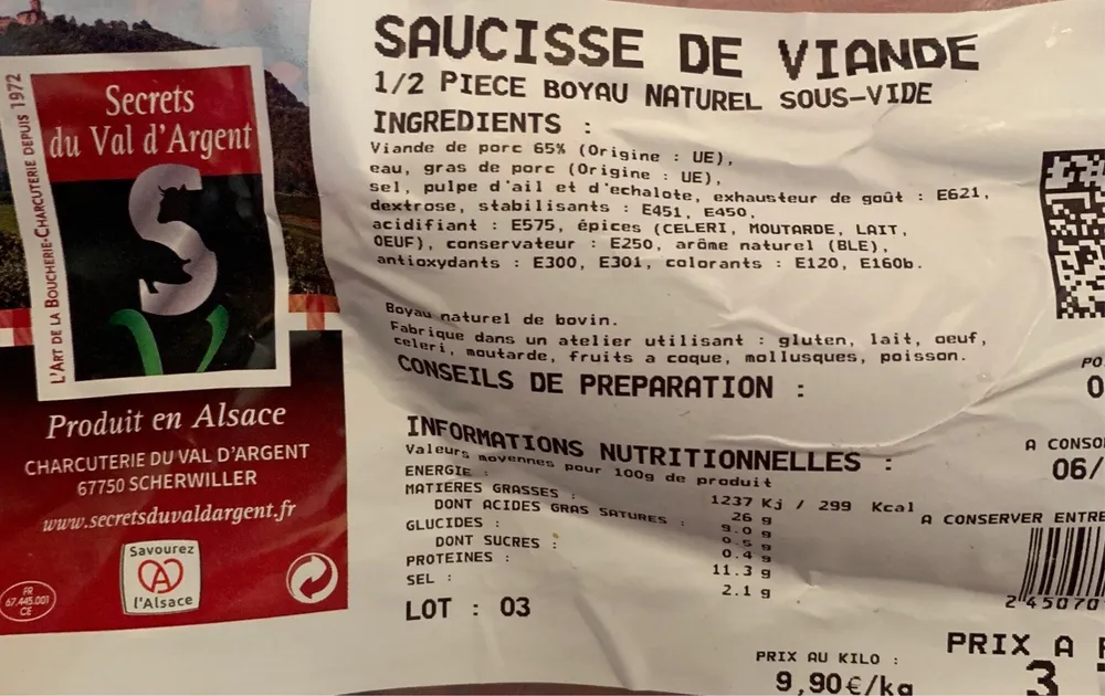 Saucisse de viande