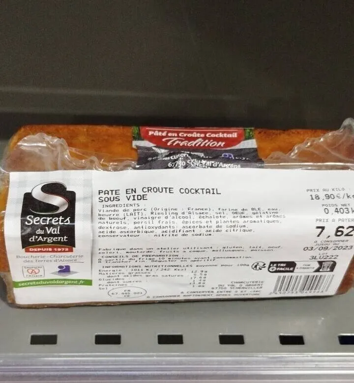 Pâté en croûte cocktail tradition