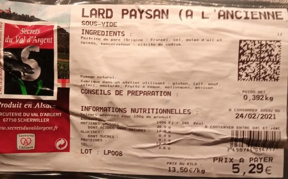 Lard paysan (a l'ancienne)