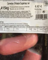 Cervelas d'alsace superieur x4
