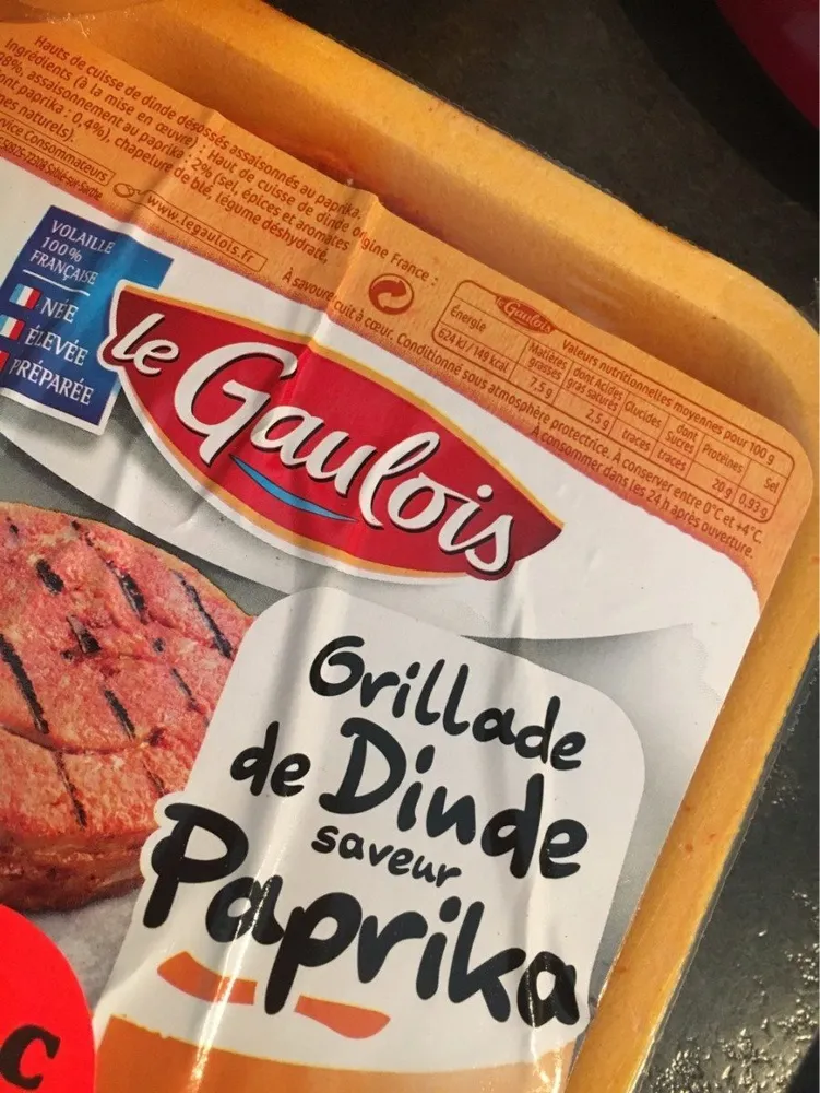Grilade de dinde paprika
