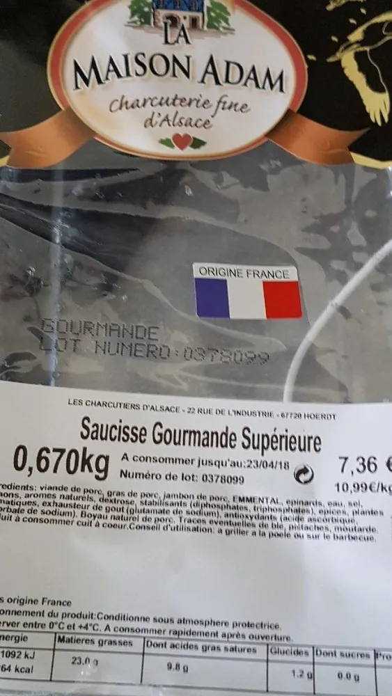 Saucisse gourmande