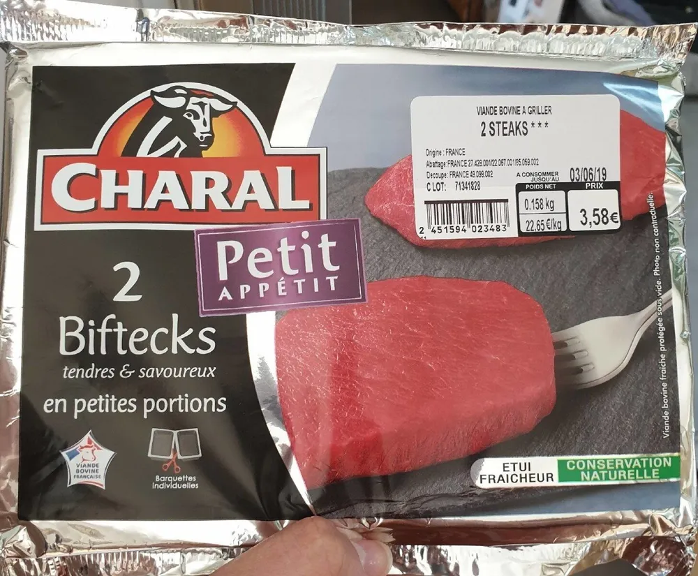 2 biftecks petit appétit