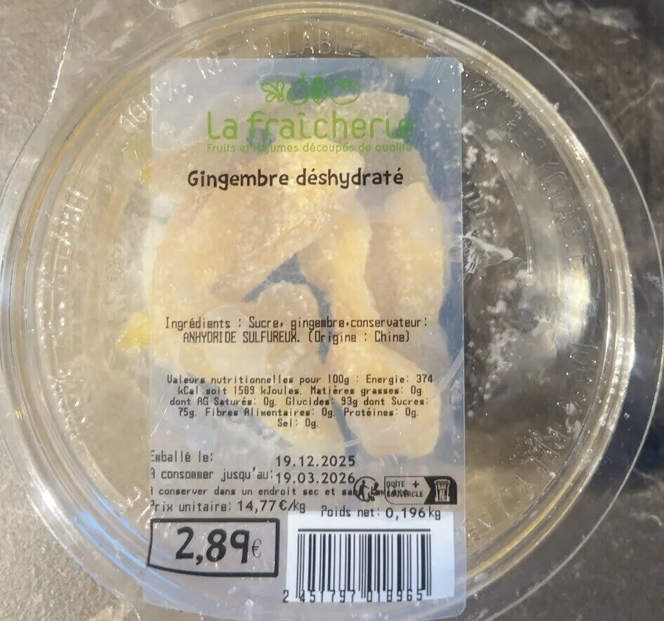 Gingembre déshydraté