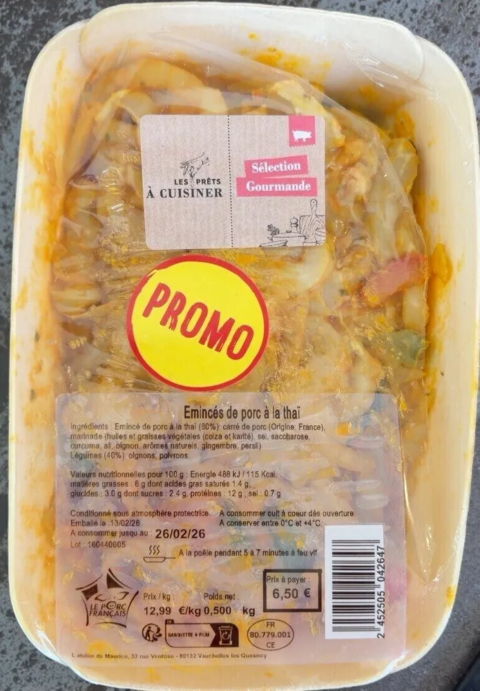 Emince de porc a la thai