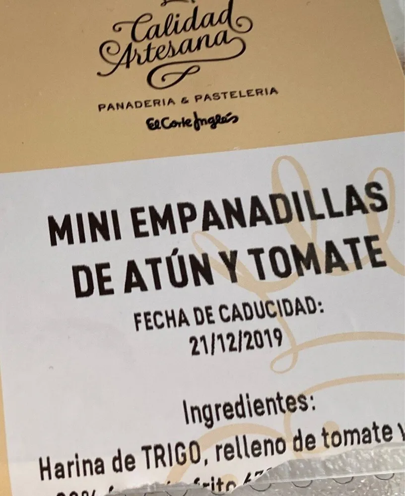 Mini empanadilla de atun y tomate