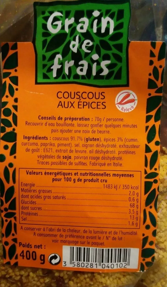 Couscous aux épices