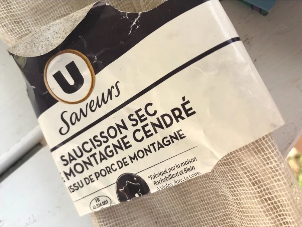Saucisson sec de montagne cendré