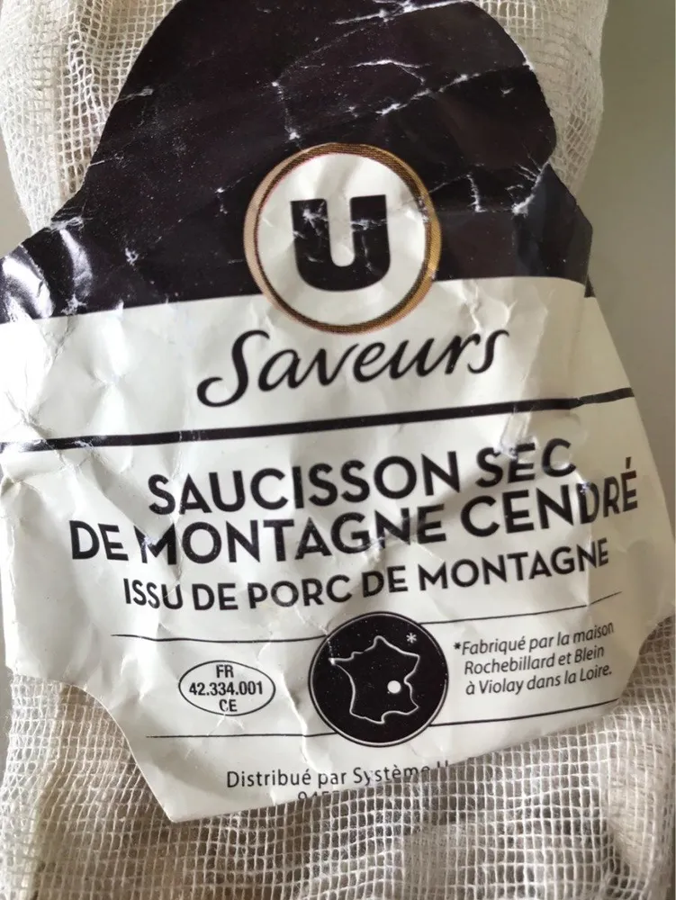 Saucisson sec vpf de montagne cendré