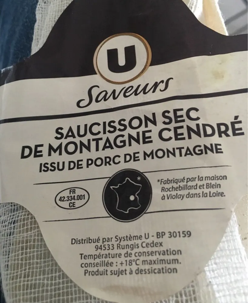 Saucisson sec de montagne cendré