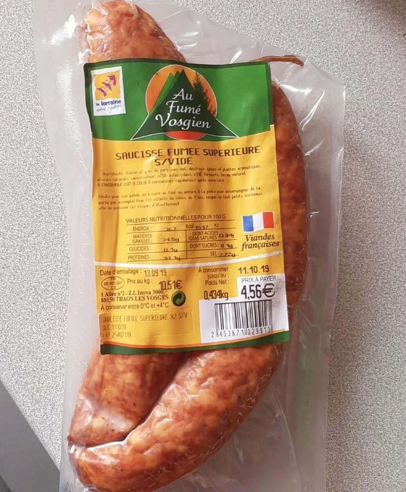 Saucisse fumée supérieure