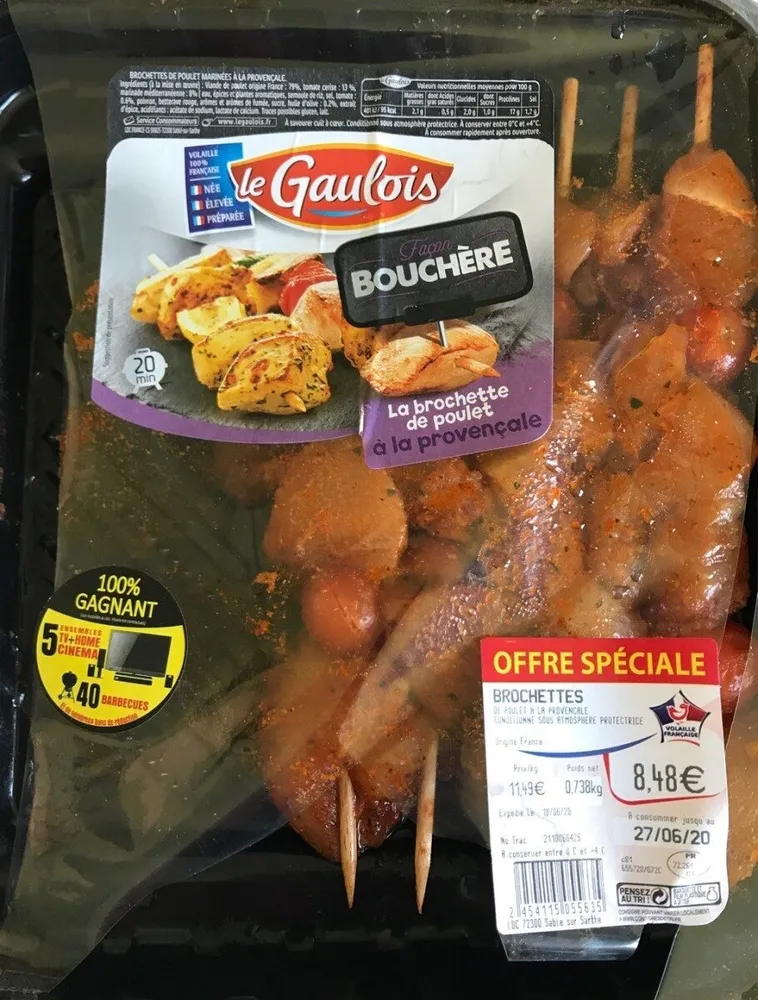 Brochettes de poulet a la provencale