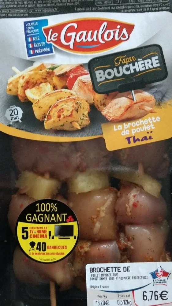 Brochettes de poulet thaï