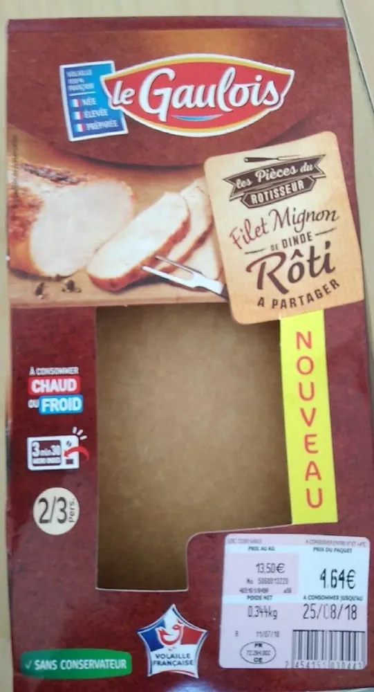 Filet mignon de dinde rôti