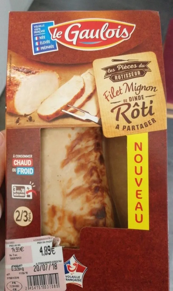 Filet mignon dinde roti