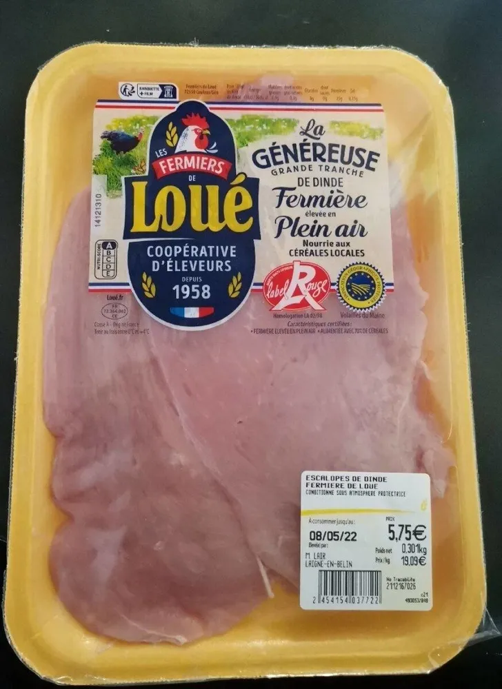 Escalopes de dinde fermière de loue