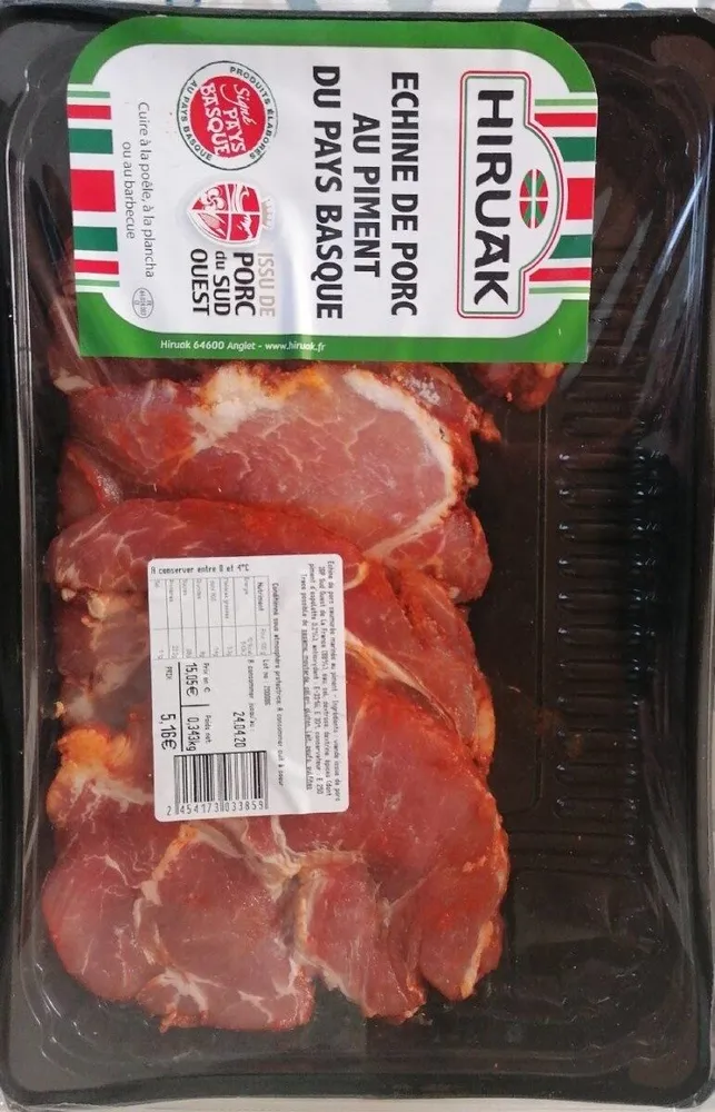 Échine de porc au piment du pays Basque