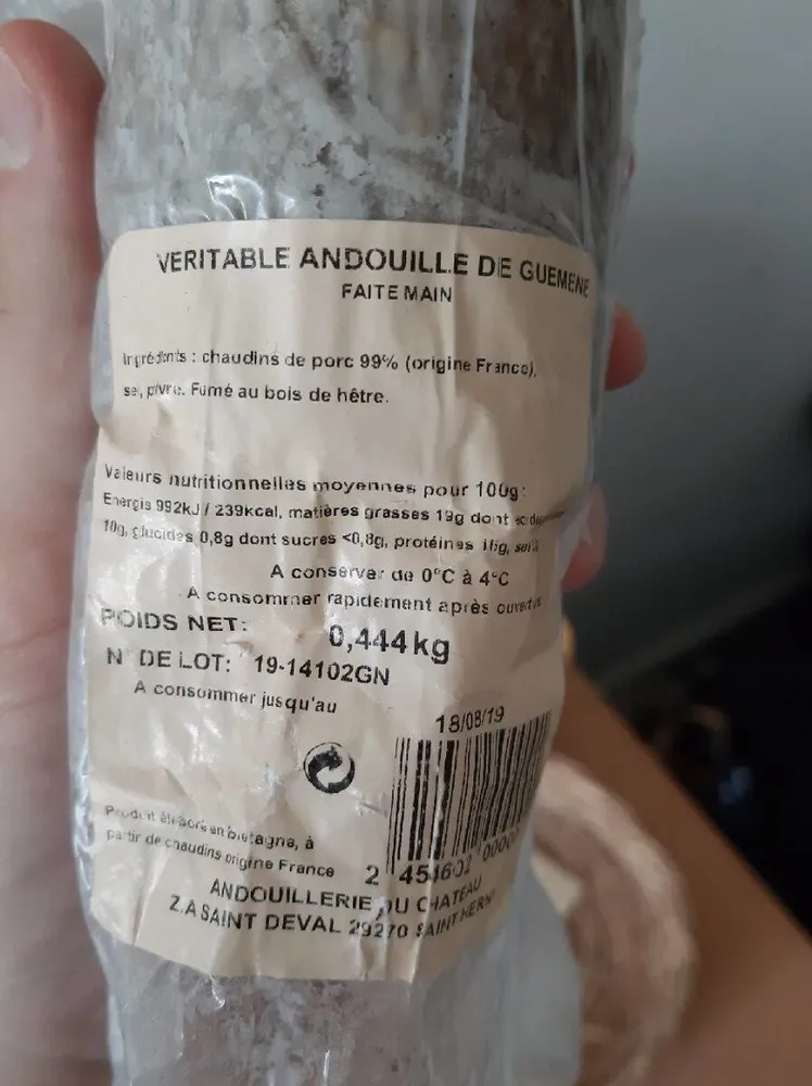 VERITABLE ANDOUILLE DE GUEMENE FAITE MAIN