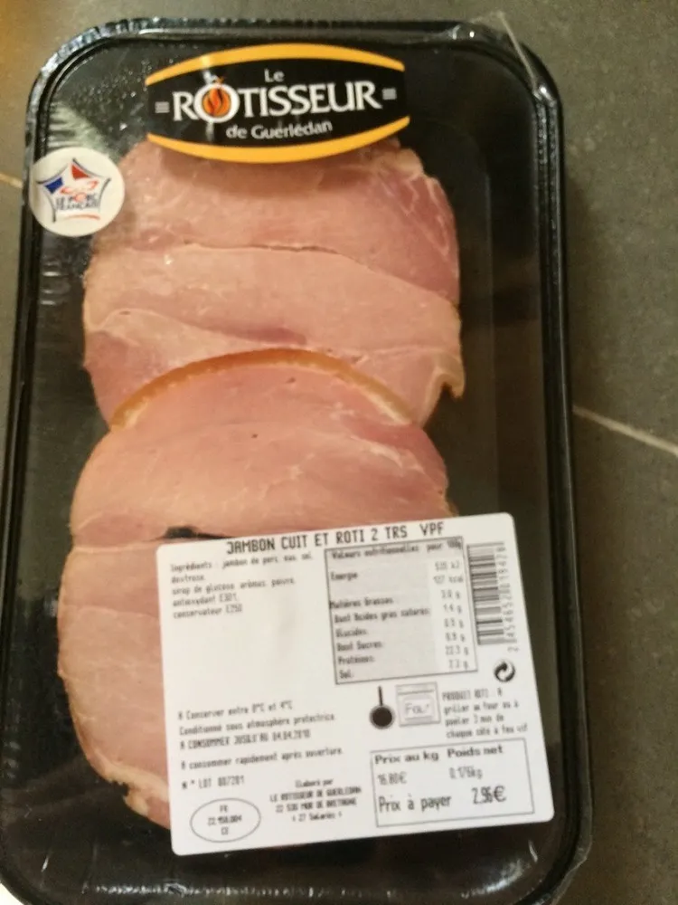 Jambon cuit et roti