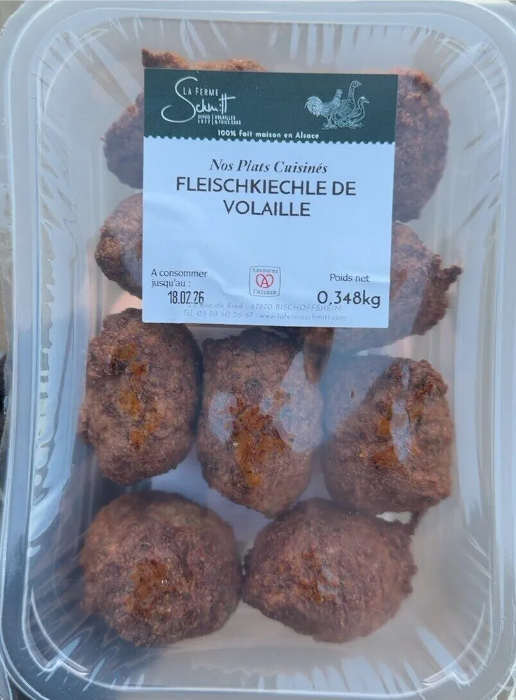 Fleischkiechle de volaille