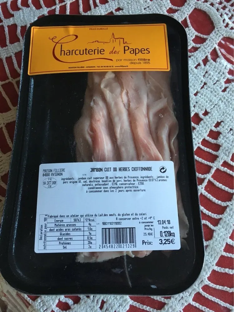 Jambon cuit DD herbes chiffonade