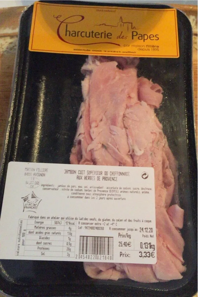 Jambon cuit superieur aux herbes de provence