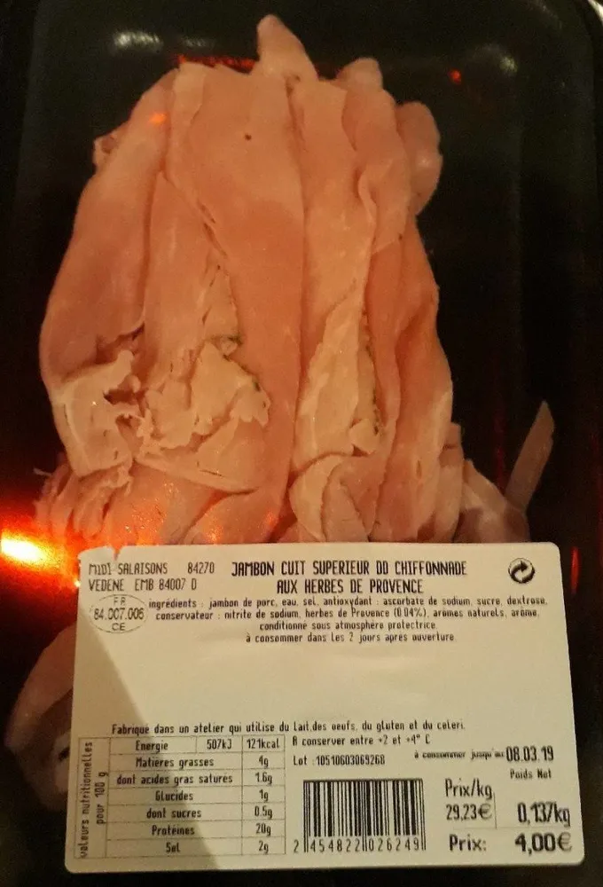 Jambon cuit aux herbes provence