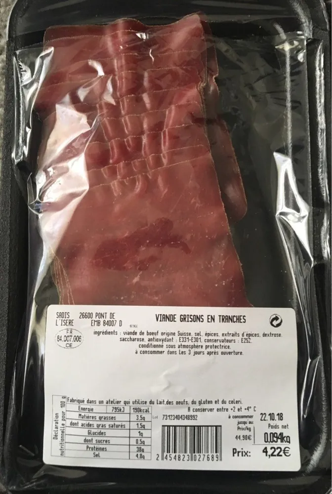 Viande grison seché
