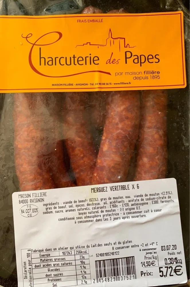 Merguez veritable x6