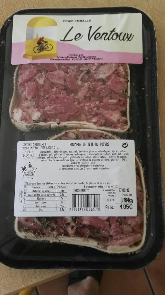 Fromage de tête au poivre
