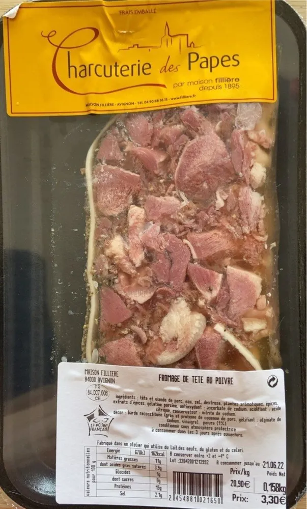 Fromage de tete au poivre
