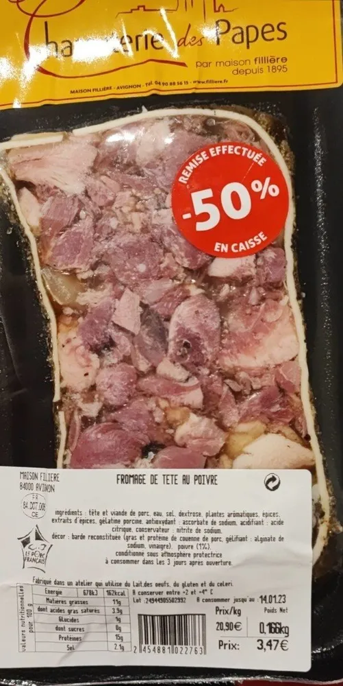 Fromage de tête au poivre