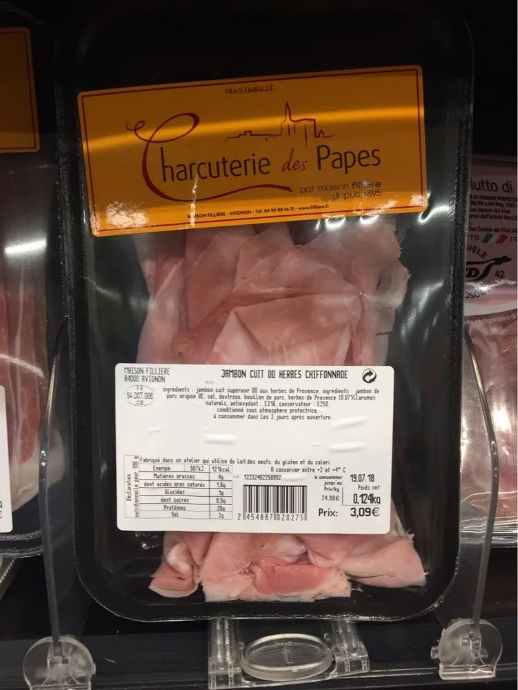 Jambon cuit do herbes chiffonnade