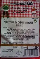 Saucisson de cheval amylace colore