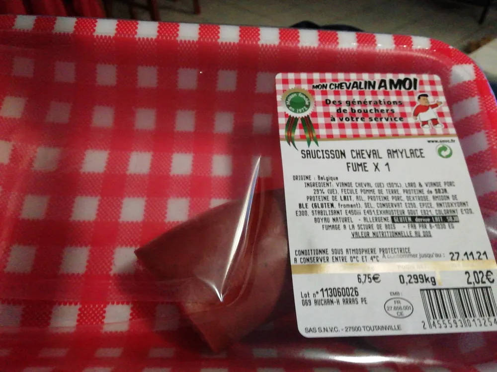 Saucisson amylace fumé